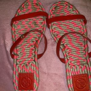 tory burch red sandals